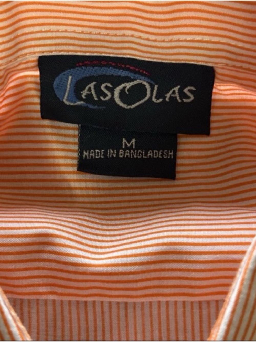 Las Olas Striped Button Up Shirt Top Embroidered Rhinestone Women's M - Picture 4 of 10